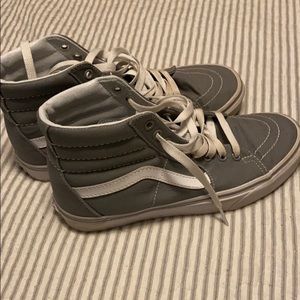 Gray hi top vans